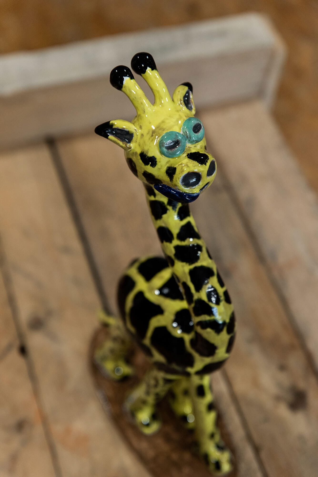 Girafe, création fantastique, créer par Corentin Vincent, La poterie de Sandra