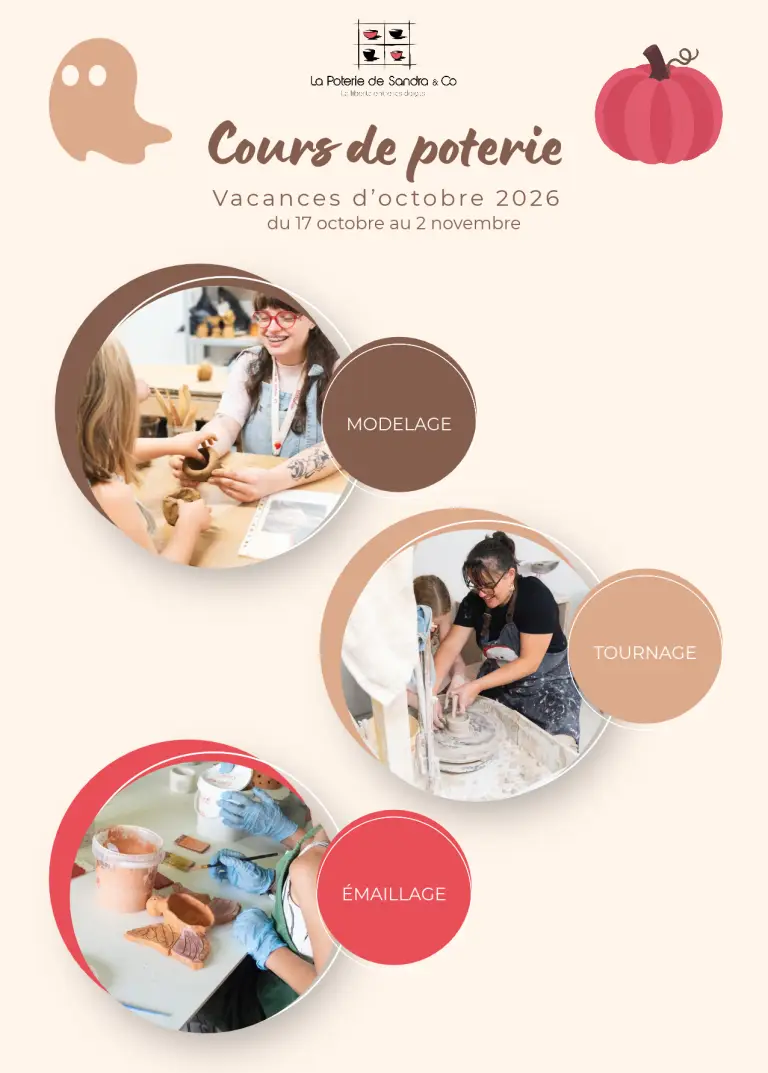 Atelier poterie, vacances de la Toussaint